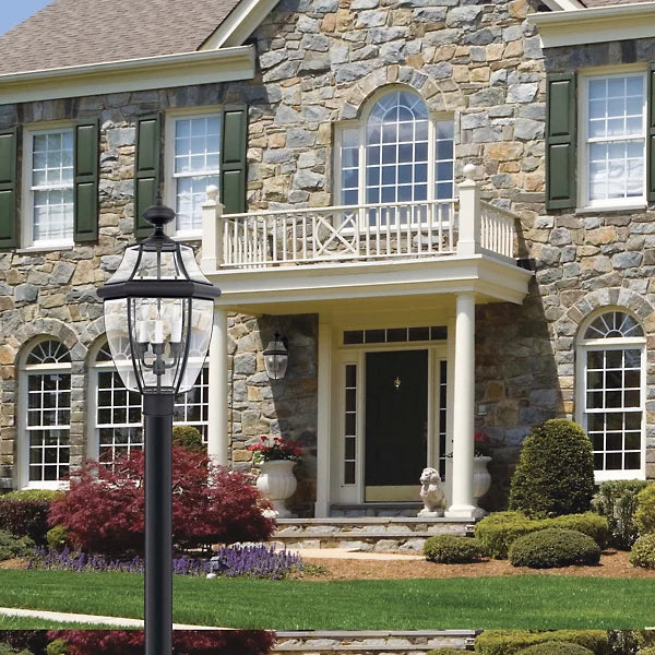 Traditional Outdoor Wall Lantern with Clear Beveled Glass