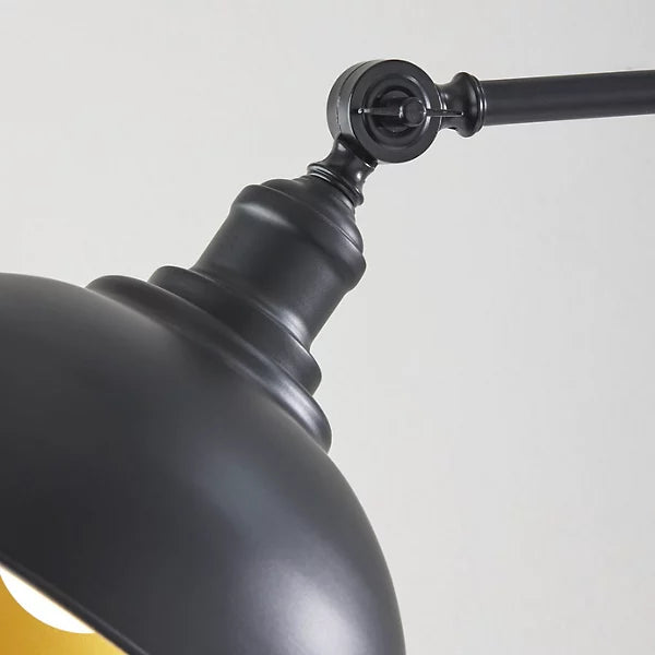 Black & Brass Wallace Standing Floor Lamp for Living Room