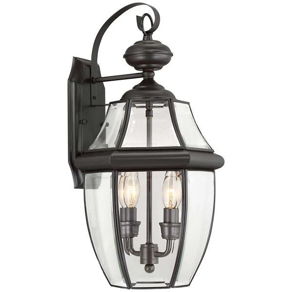 Traditional Outdoor Wall Lantern with Clear Beveled Glass