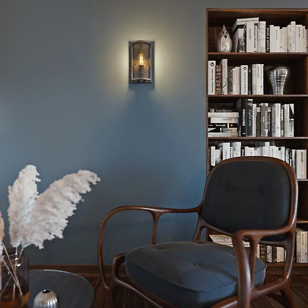 Indoor Metal Wall Sconce with Mesh Shade