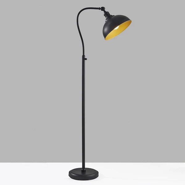 Black & Brass Wallace Standing Floor Lamp for Living Room
