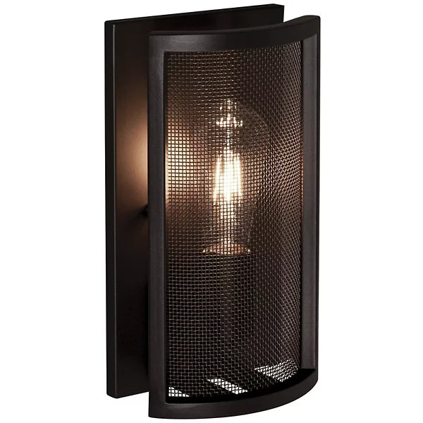 Indoor Metal Wall Sconce with Mesh Shade