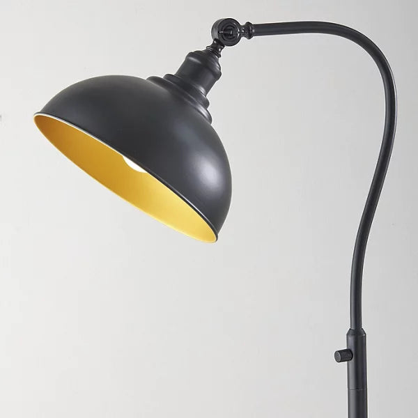 Black & Brass Wallace Standing Floor Lamp for Living Room