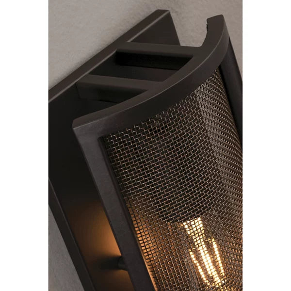 Indoor Metal Wall Sconce with Mesh Shade
