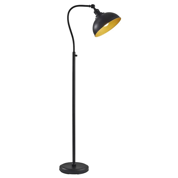 Black & Brass Wallace Standing Floor Lamp for Living Room